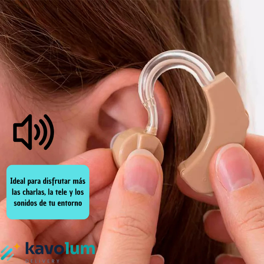 Amplificador de sonido personal — Recargable, discreto y fácil de usar